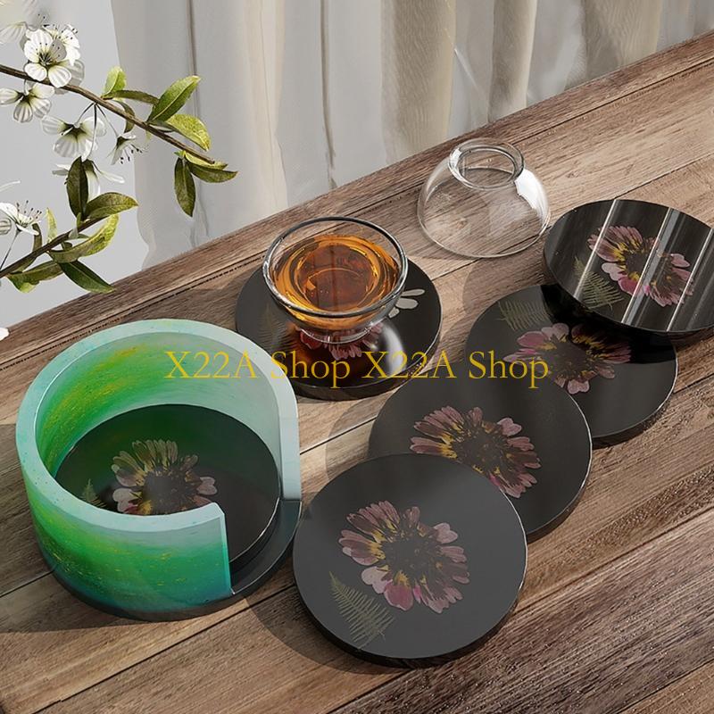 에폭시 수지 코스터를 위한 독특한 둥근 정동석 코스터  - Geode Mold Silicone 리뷰 및 가격