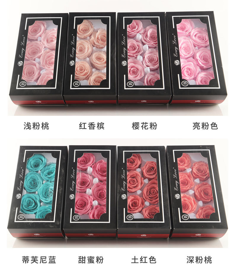 6pcs 영원한 장미 꽃 머리, 대형, 5-6cm -  - Dried Flower Bulk 리뷰 및 가격