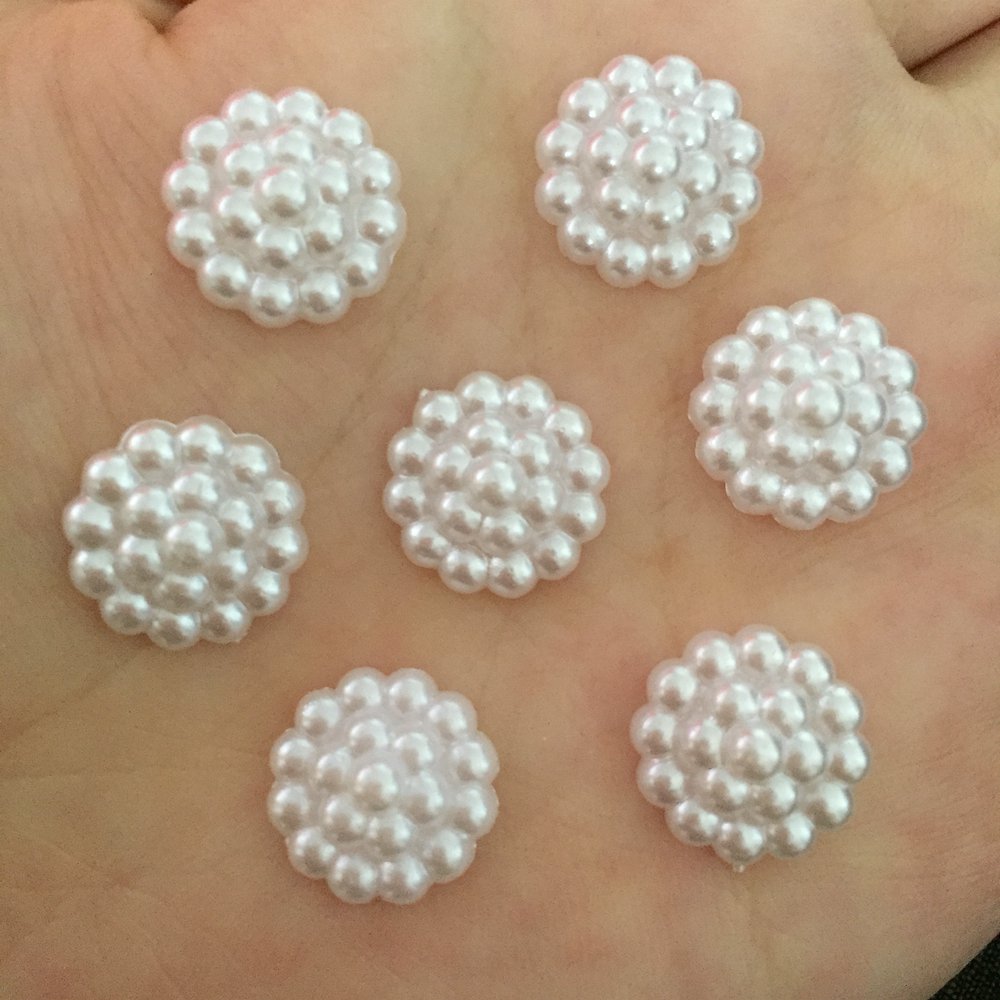 40pcs 14mm 흰색 플라스틱 진주 꽃 둥근 모양  - Resin Craft Ideas 리뷰 및 가격