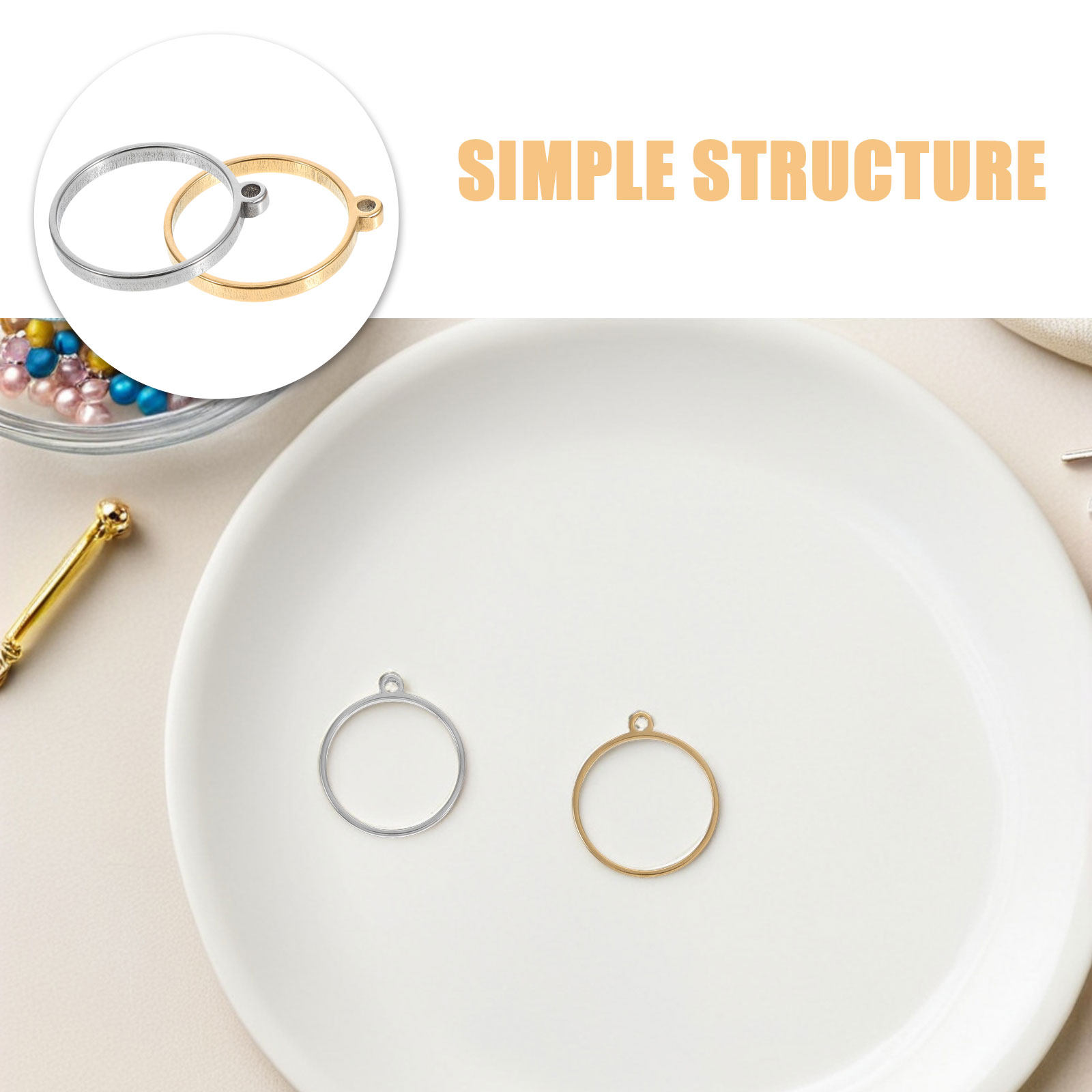 20개 스테인리스 스틸 오픈 베젤 참, 레진 쥬얼리 제 - Bezels Set Pendant 리뷰 및 가격