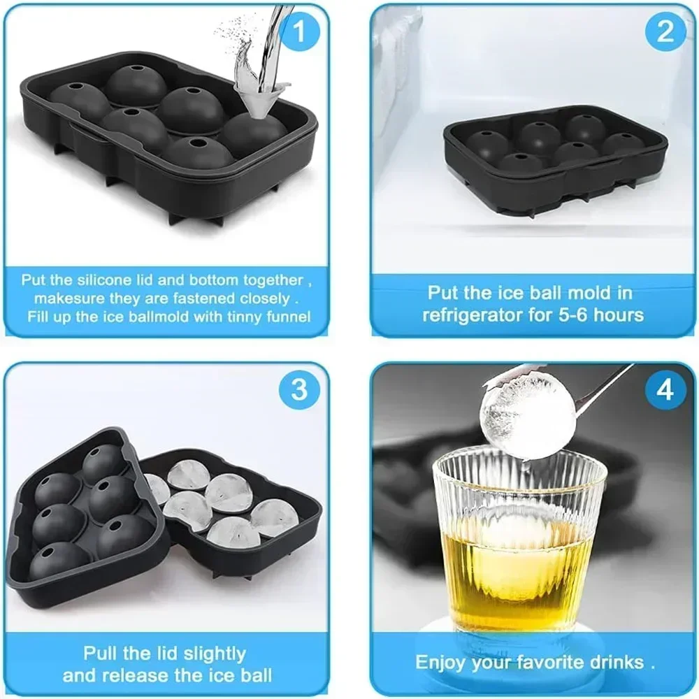 6구 아이스볼 몰드 식품 등급 실리콘 BPA 프리 누수 - Silicone Mold Tray 리뷰 및 가격