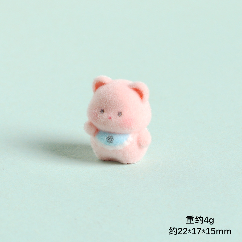 6pcs 귀여운 3D 플록 레진 비브 베어 미니 비즈  - Resin Craft Supplies 리뷰 및 가격