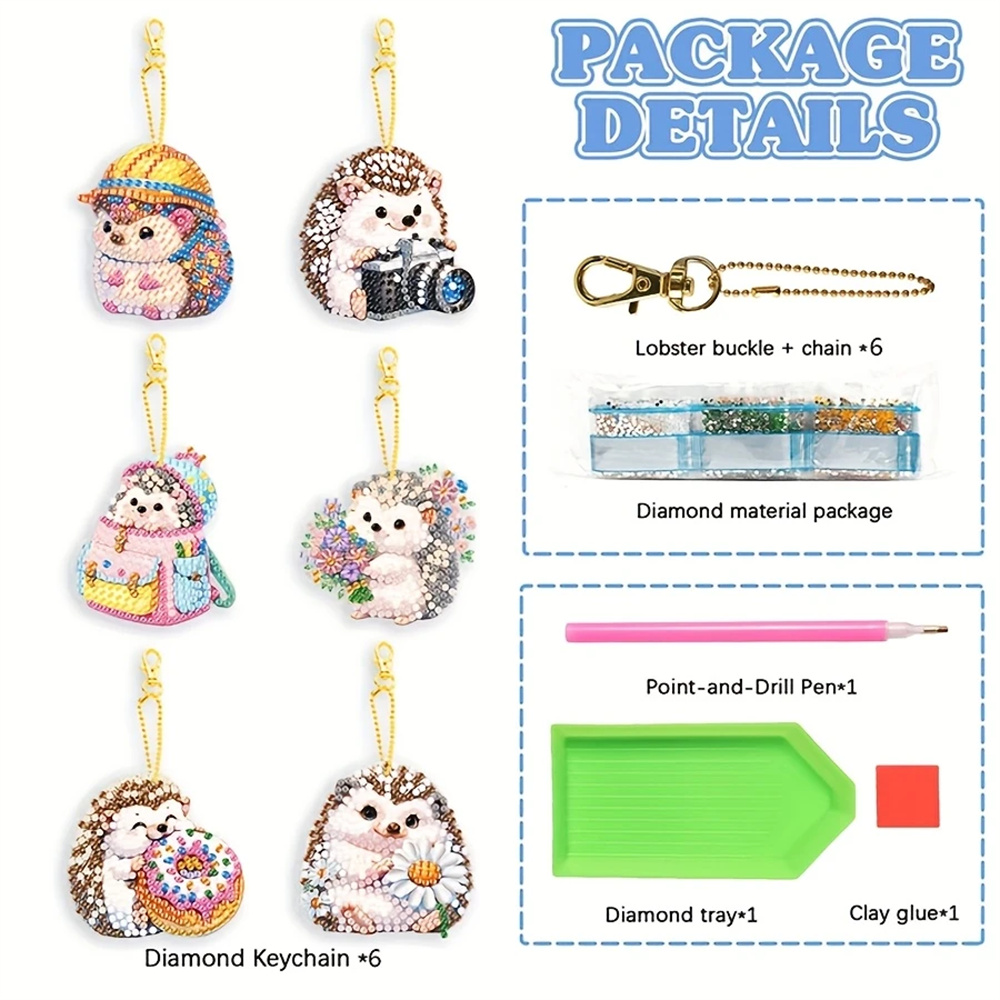 세트당 DIY 다이아몬드 페인팅 키체인 - 동물 테마, - Resin Craft For Beginners 리뷰 및 가격
