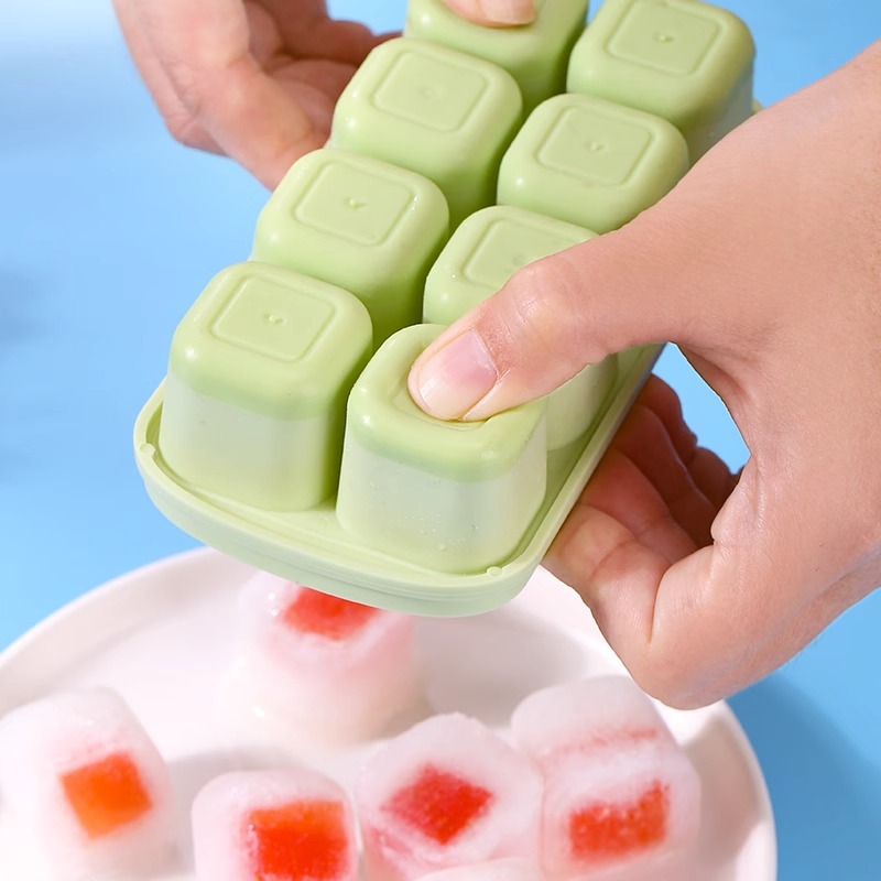 8 그리드 아이스 큐브 트레이 이동식 뚜껑이있는 실리콘 - Silicone Mold Tray 리뷰 및 가격