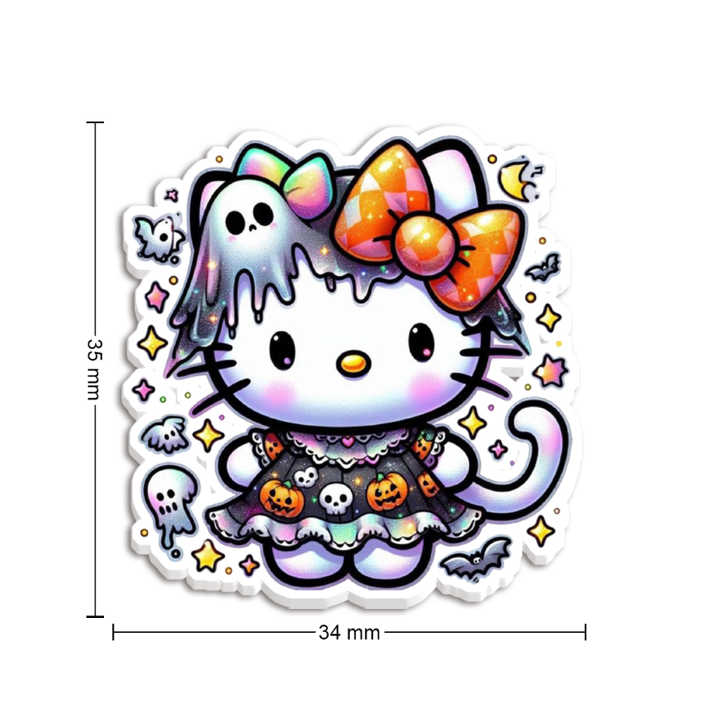10개/세트 산리오 할로윈 헬로키티 레진 평면 투명 글 - Resin Craft Material 리뷰 및 가격